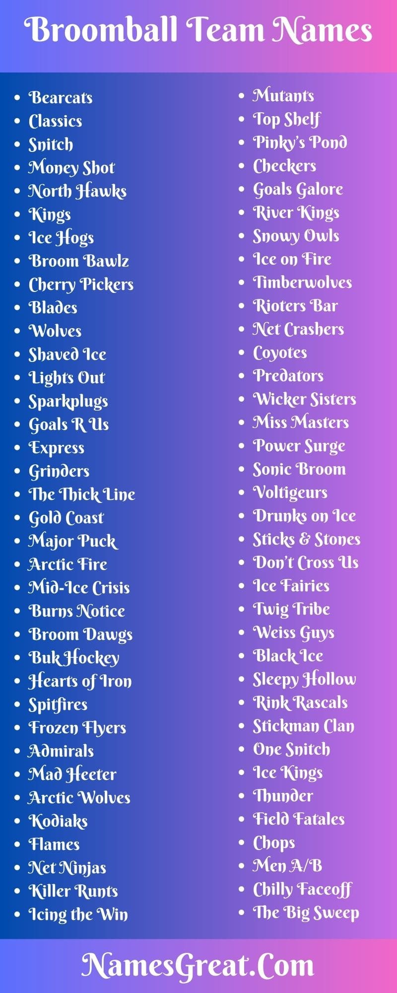 280+ Broomball Team Names That Are Amazing