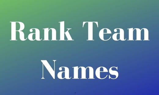 Rank Team Names