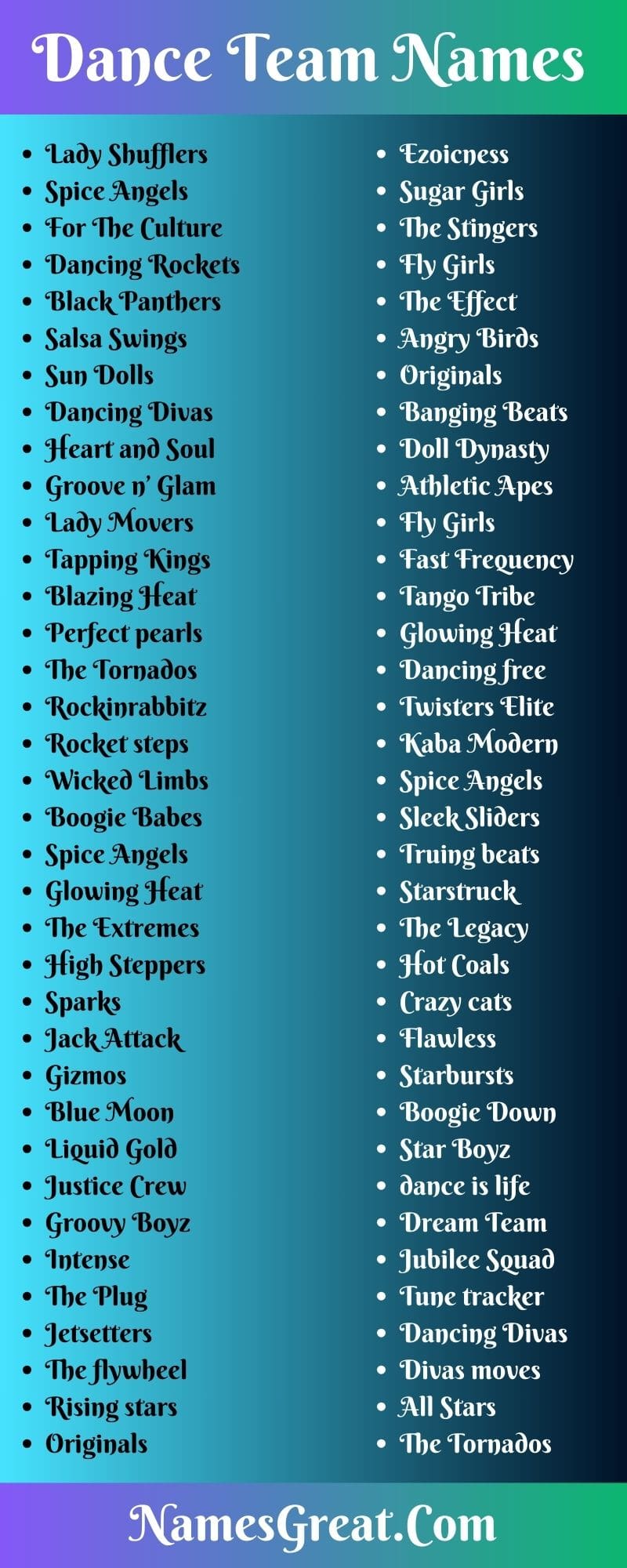 Dance Team Names