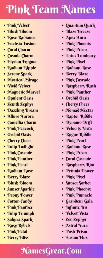 291-pink-team-names-to-attract-more-more-people