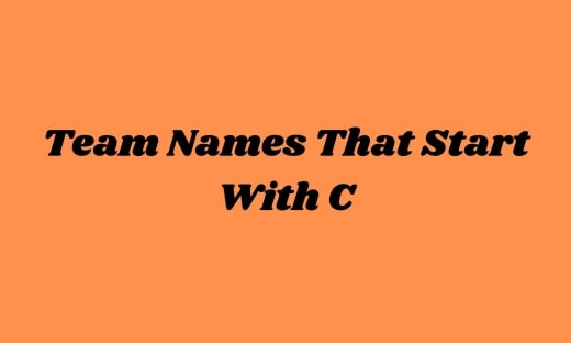 Team Names That Start With C