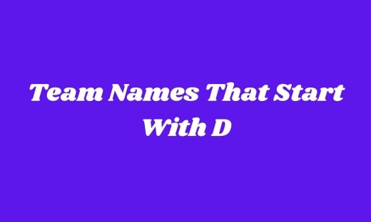 Team Names That Start With D