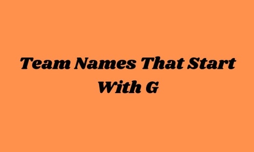 Team Names That Start With G