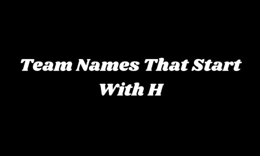 Team Names That Start With H